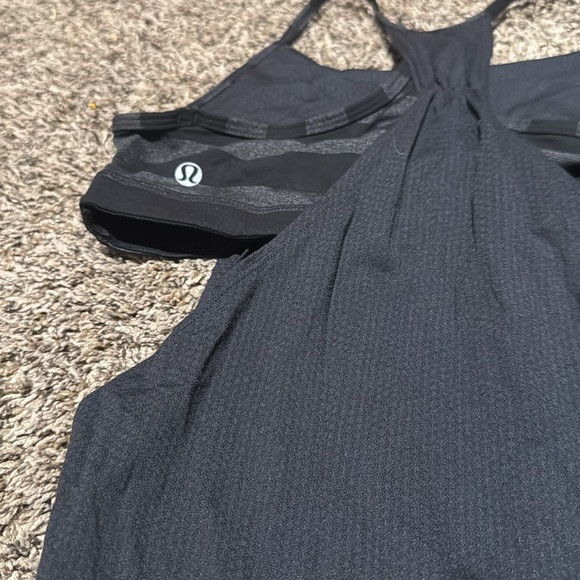 LULULEMON No Limit Tank - Black / Black Black Micro Macro Stripe - Picture 10 of 11